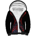 Custom New Zealand Sherpa Hoodie Maori Kiwiana Pattern Tukutuku Motif