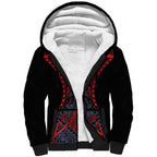 Custom New Zealand Sherpa Hoodie Maori Kiwiana Pattern Tukutuku Motif