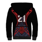 Custom New Zealand Sherpa Hoodie Maori Kiwiana Pattern Tukutuku Motif