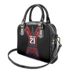 Custom New Zealand Shoulder Handbag Maori Kiwiana Pattern Tukutuku Motif