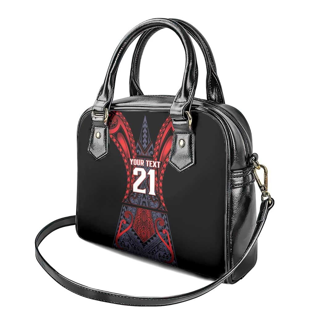 Custom New Zealand Shoulder Handbag Maori Kiwiana Pattern Tukutuku Motif