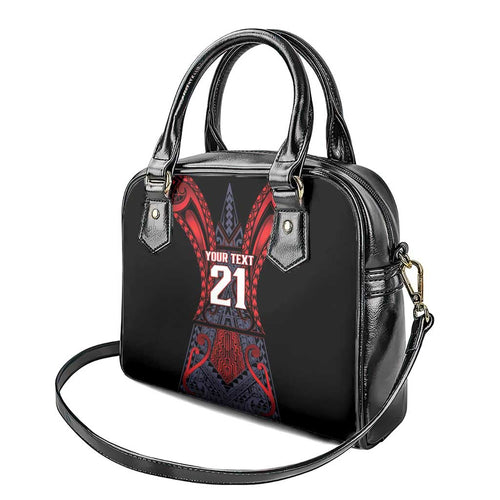 Custom New Zealand Shoulder Handbag Maori Kiwiana Pattern Tukutuku Motif