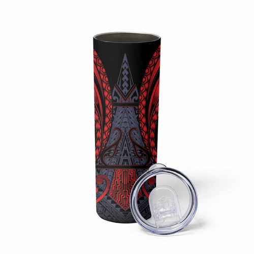 Custom New Zealand Skinny Tumbler Maori Kiwiana Pattern Tukutuku Motif