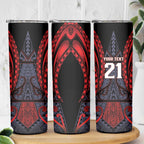 Custom New Zealand Skinny Tumbler Maori Kiwiana Pattern Tukutuku Motif