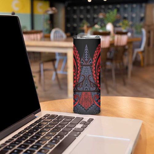 Custom New Zealand Skinny Tumbler Maori Kiwiana Pattern Tukutuku Motif