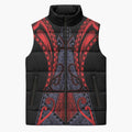 Custom New Zealand Sleeveless Puffer Jacket Maori Kiwiana Pattern Tukutuku Motif