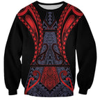 Custom New Zealand Sweatshirt Maori Kiwiana Pattern Tukutuku Motif