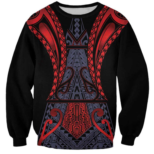 Custom New Zealand Sweatshirt Maori Kiwiana Pattern Tukutuku Motif
