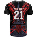 Custom New Zealand T Shirt Maori Kiwiana Pattern Tukutuku Motif