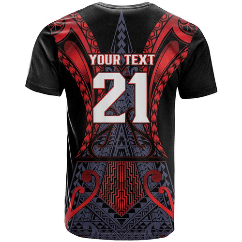 Custom New Zealand T Shirt Maori Kiwiana Pattern Tukutuku Motif