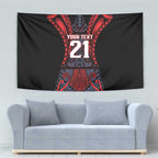 Custom New Zealand Tapestry Maori Kiwiana Pattern Tukutuku Motif