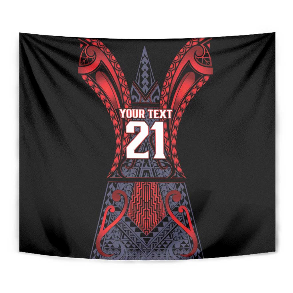 Custom New Zealand Tapestry Maori Kiwiana Pattern Tukutuku Motif