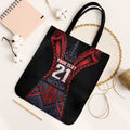 Custom New Zealand Tote Bag Maori Kiwiana Pattern Tukutuku Motif