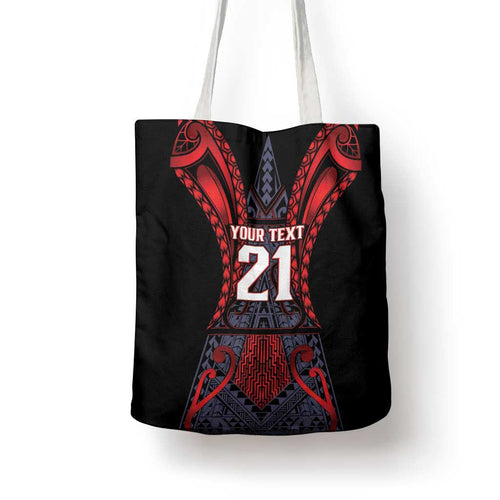 Custom New Zealand Tote Bag Maori Kiwiana Pattern Tukutuku Motif