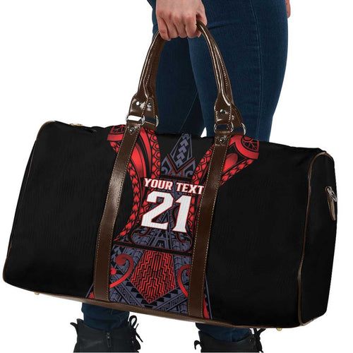 Custom New Zealand Travel Bag Maori Kiwiana Pattern Tukutuku Motif