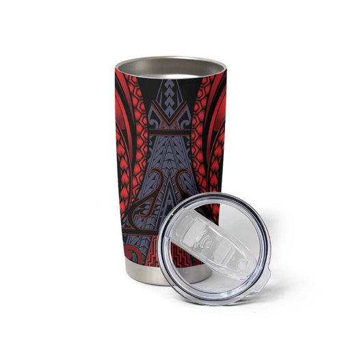 Custom New Zealand Tumbler Cup Maori Kiwiana Pattern Tukutuku Motif