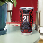 Custom New Zealand Tumbler Cup Maori Kiwiana Pattern Tukutuku Motif