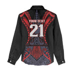 Custom New Zealand Women Casual Shirt Maori Kiwiana Pattern Tukutuku Motif