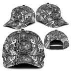New Zealand Taiaha Maori Classic Cap Kiwikiwi Minimalist Silver Fern Tukutuku Motif