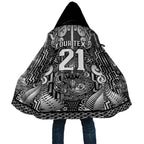Custom New Zealand Taiaha Maori Cloak Kiwikiwi Minimalist Silver Fern Tukutuku Motif