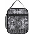 New Zealand Taiaha Maori Lunch Bag Kiwikiwi Minimalist Silver Fern Tukutuku Motif