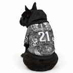 Custom New Zealand Taiaha Maori Pet Hoodie Kiwikiwi Minimalist Silver Fern Tukutuku Motif