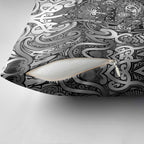 New Zealand Taiaha Maori Pillow Cover Kiwikiwi Minimalist Silver Fern Tukutuku Motif