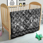 New Zealand Taiaha Maori Quilt Kiwikiwi Minimalist Silver Fern Tukutuku Motif