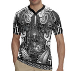 Custom New Zealand Taiaha Maori Rugby Jersey Kiwikiwi Minimalist Silver Fern Tukutuku Motif