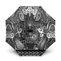 New Zealand Taiaha Maori Umbrella Kiwikiwi Minimalist Silver Fern Tukutuku Motif