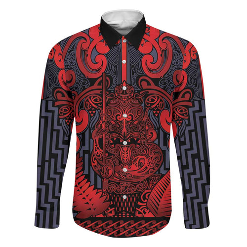 Custom New Zealand Taiaha Maori Family Matching Summer Maxi Dress and Hawaiian Shirt Whero Minimalist Silver Fern Tukutuku Motif