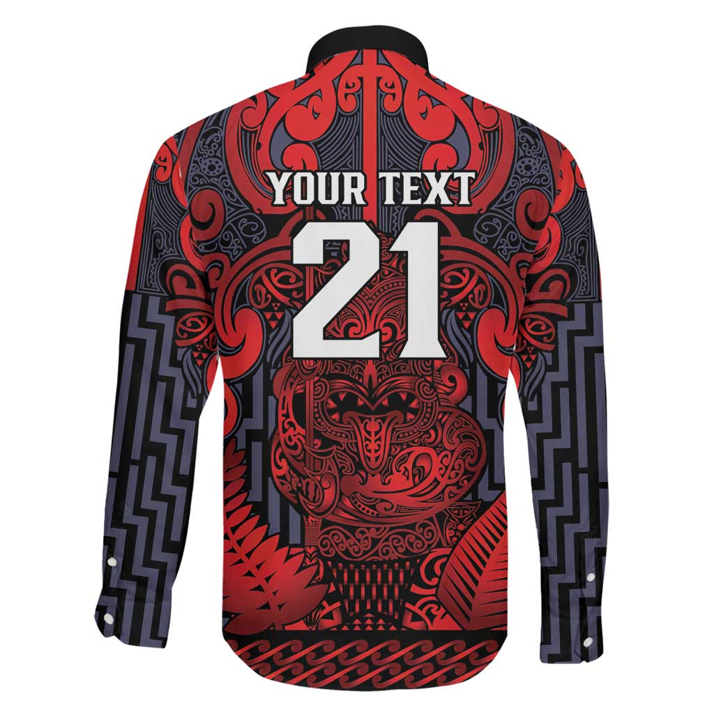 Custom New Zealand Taiaha Maori Family Matching Summer Maxi Dress and Hawaiian Shirt Whero Minimalist Silver Fern Tukutuku Motif