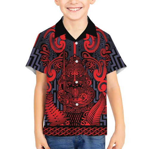 Custom New Zealand Taiaha Maori Family Matching Summer Maxi Dress and Hawaiian Shirt Whero Minimalist Silver Fern Tukutuku Motif