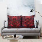 New Zealand Taiaha Maori Pillow Cover Whero Minimalist Silver Fern Tukutuku Motif