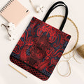 New Zealand Taiaha Maori Tote Bag Whero Minimalist Silver Fern Tukutuku Motif