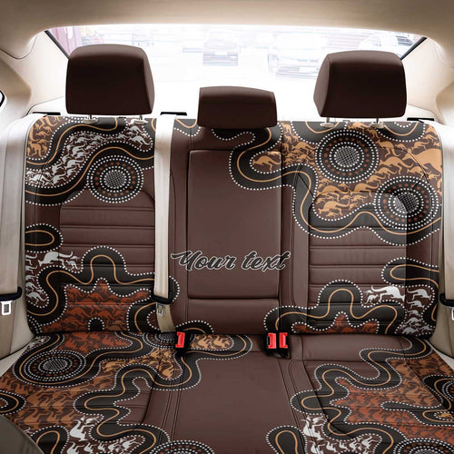 Personalised Aboriginal Art Kangaroo Symbol Back Car Seat Cover