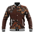 Personalised Aboriginal Art Kangaroo Symbol Baseball Jacket