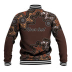 Personalised Aboriginal Art Kangaroo Symbol Baseball Jacket