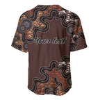 Personalised Aboriginal Art Kangaroo Symbol Baseball Jersey