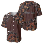 Personalised Aboriginal Art Kangaroo Symbol Baseball Jersey