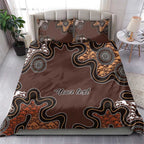 Personalised Aboriginal Art Kangaroo Symbol Bedding Set