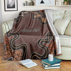 Personalised Aboriginal Art Kangaroo Symbol Blanket