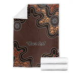 Personalised Aboriginal Art Kangaroo Symbol Blanket