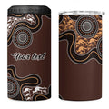 Personalised Aboriginal Art Kangaroo Symbol 4 in 1 Can Cooler Tumbler