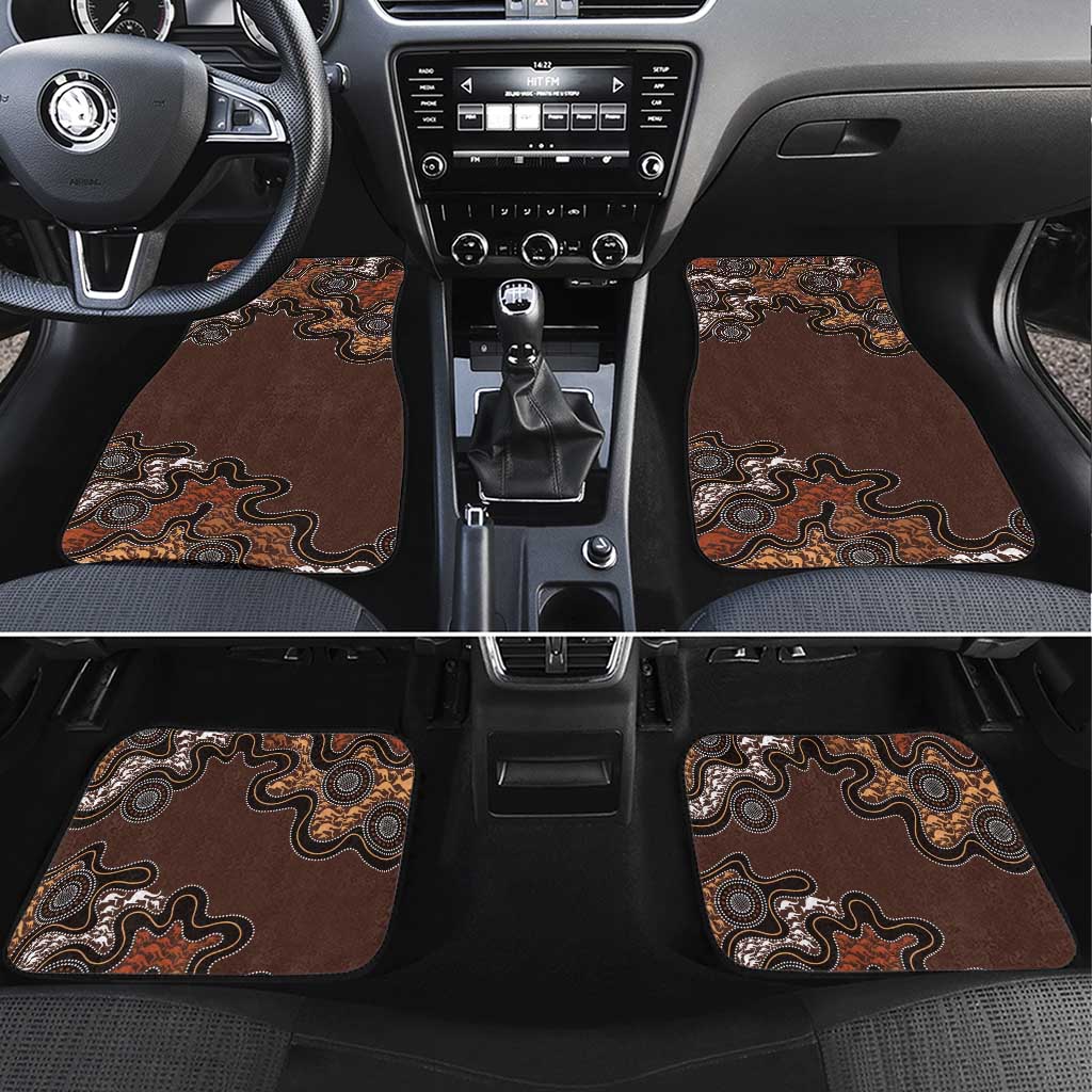 Personalised Aboriginal Art Kangaroo Symbol Car Mats