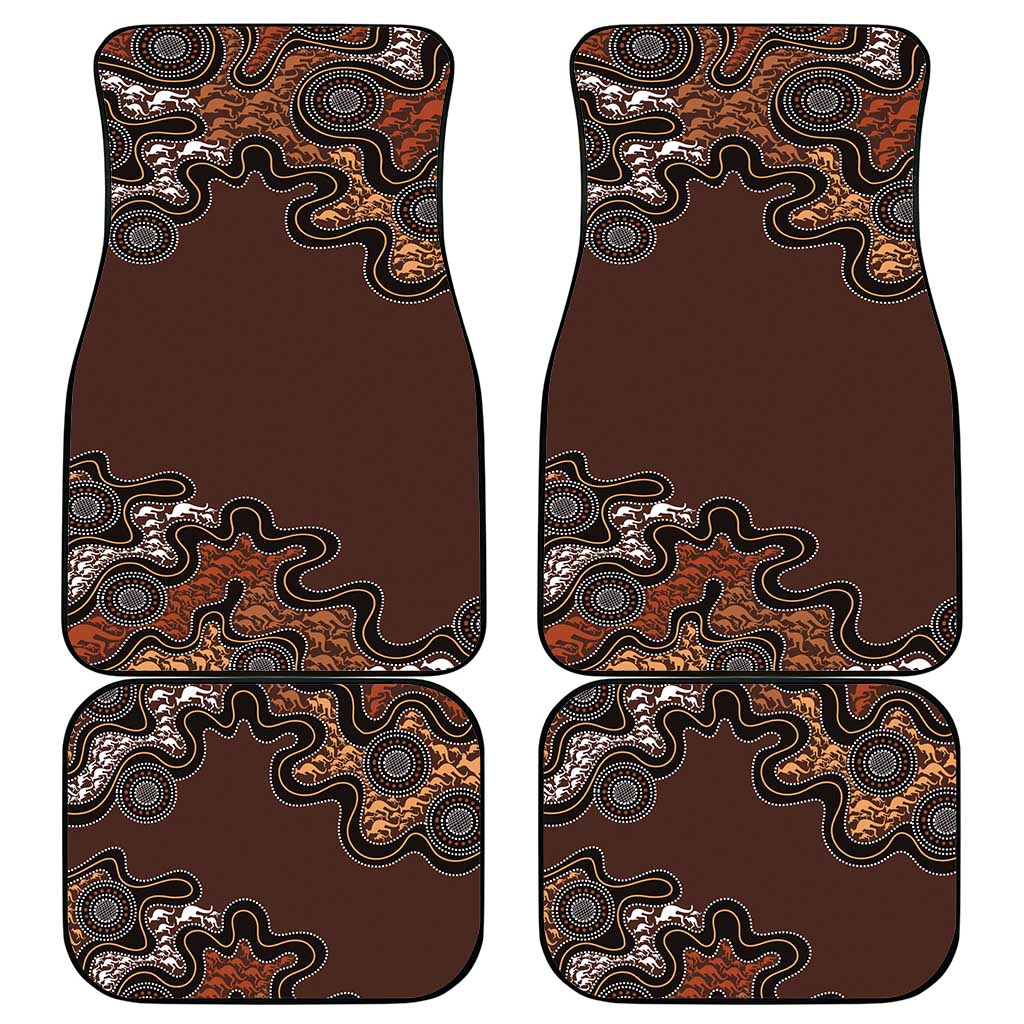Personalised Aboriginal Art Kangaroo Symbol Car Mats