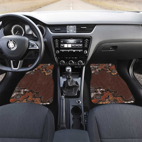 Personalised Aboriginal Art Kangaroo Symbol Car Mats