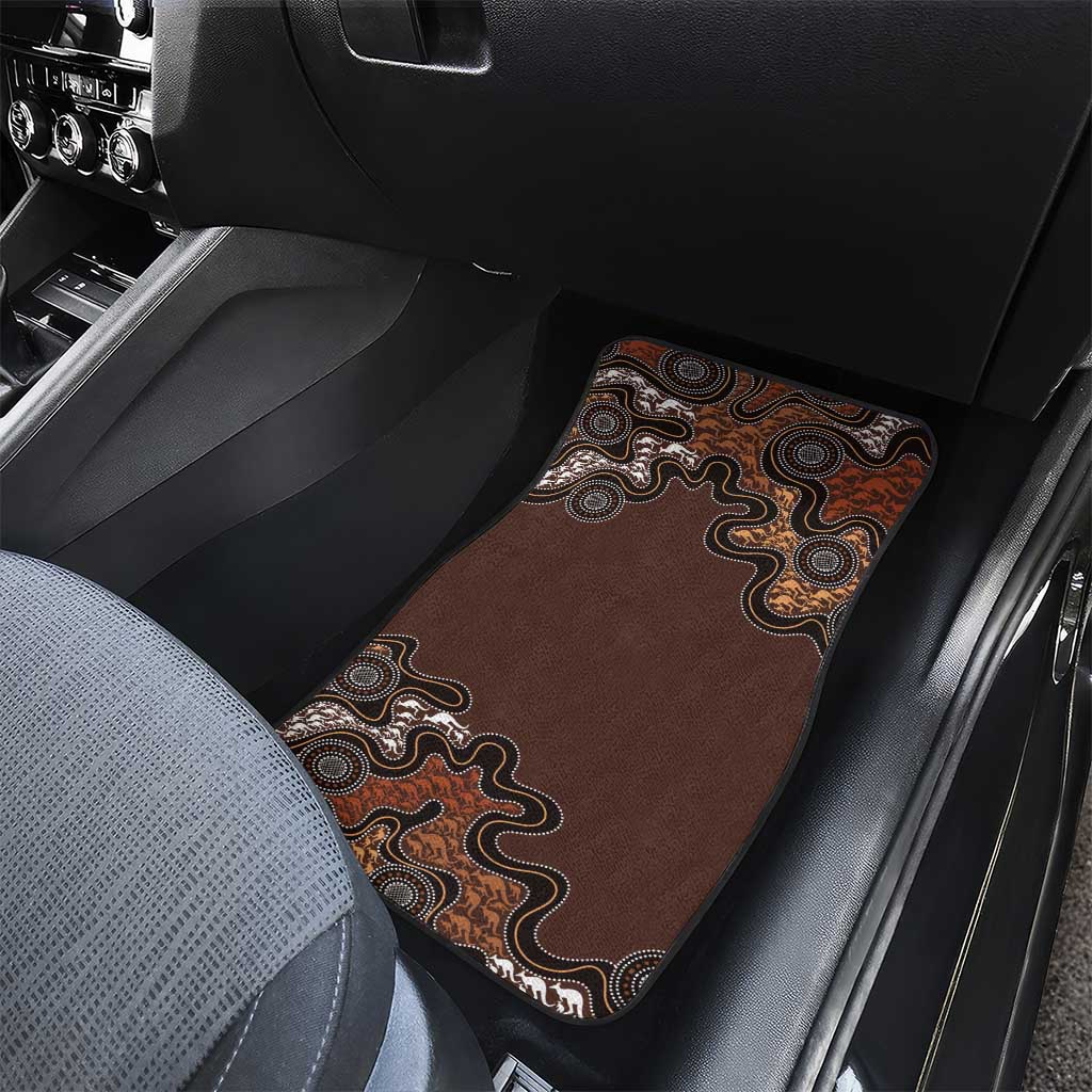 Personalised Aboriginal Art Kangaroo Symbol Car Mats