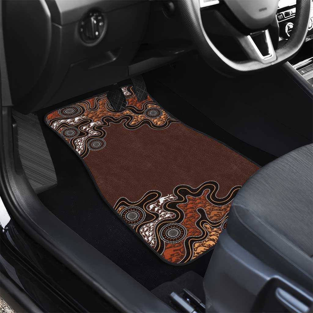 Personalised Aboriginal Art Kangaroo Symbol Car Mats