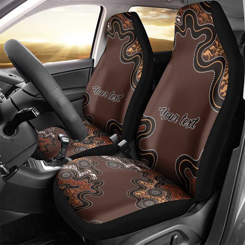 Personalised Aboriginal Art Kangaroo Symbol Car Seat Cover